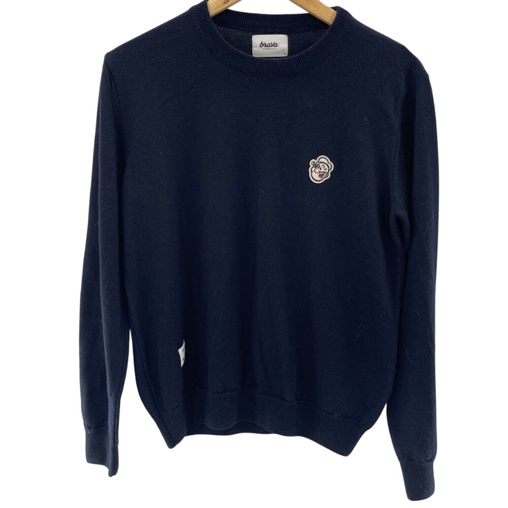 Brava Fabrics X Popeye 100% Mulesing Free Merino Wool Crewneck Sweater Size S